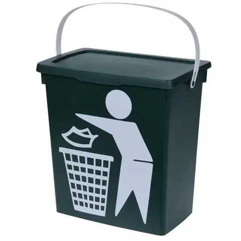 H&S Decoration Odpadkový koš Bio 12L zelený