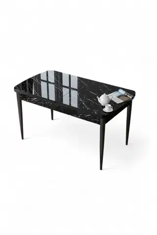 Jídelní stůl Zen - Black Marble, Black