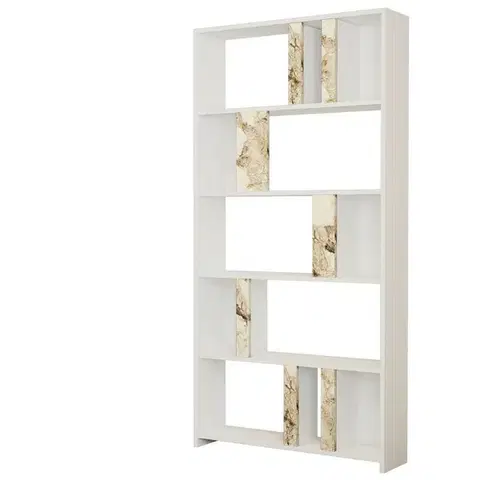 Knihovna Lime White Marbel and White