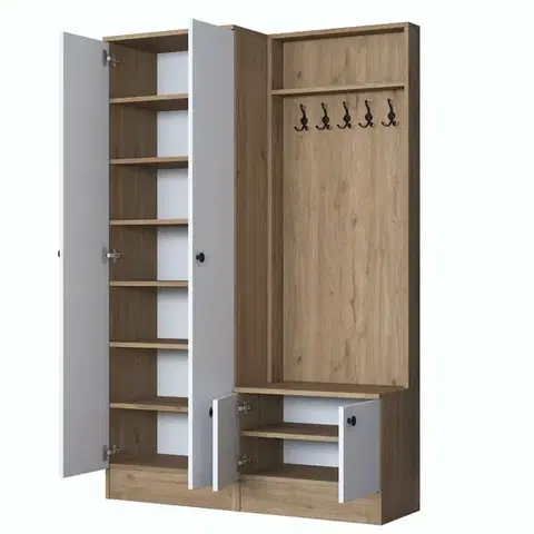 Předsíňová sestava Pone White and Walnut II