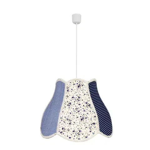 Závěsná stropní lampa Zuza e27 šedomodrá