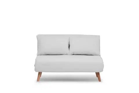 Dvoumístná rozkládací pohovka Folde 2-Seater - Teddy Fabric - White