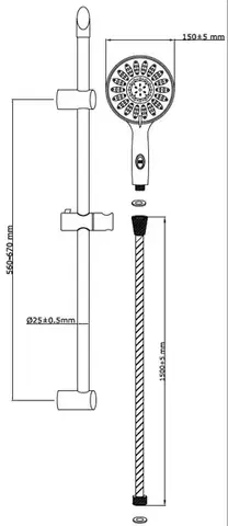 Eisl Sprchový set s ruční sprchou FLORENZ chrom 64870 64870