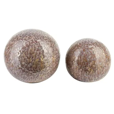Mondex Keramická dekorativní koule Saggio Lemon 10 cm hnědá