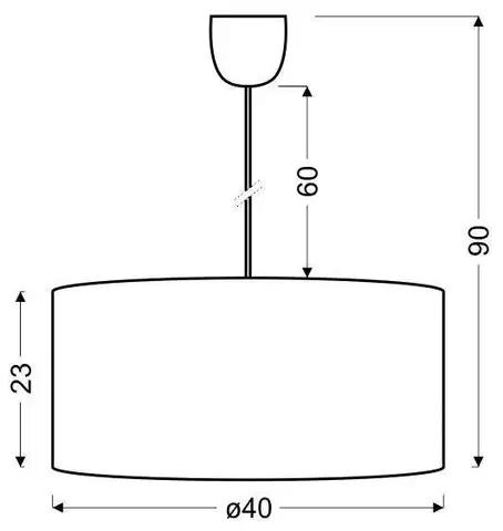 Stropní lampa Onda E27 hnědá