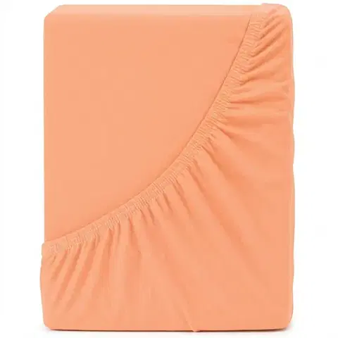 4Home Jersey prostěradlo IDEAL meruňková, 200–220 x 200 cm