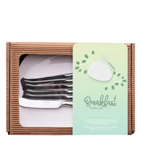 Set talíře a nože na máslo 12 ks - 910094