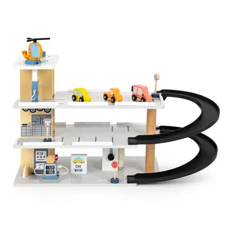 ECOTOYS Dřevěná garáž pro děti PARKHOUSE