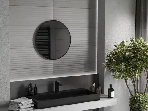 MEXEN Loft zrcadlo 60, černý rám 9850-060-060-000-70