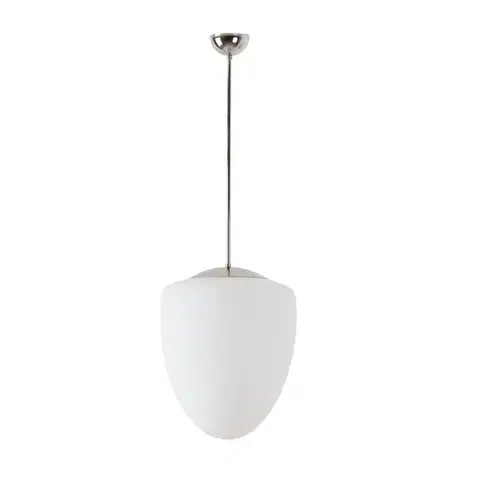 OSMONT AST45476 ASTRA P závěsné skleněné svítidlo nerez leštěná / bílá IP40 150W E27