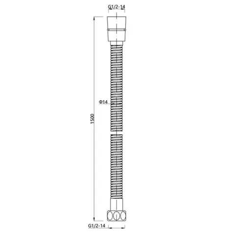SAPHO MINIMAL nerezová sprchová hadice, 150cm MI596