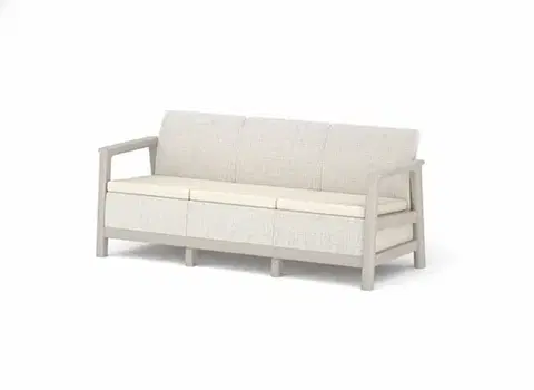 KETER Pohovka SCANDI LINDI 3 | Pebble Grey / Soft beige