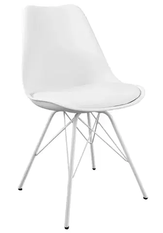 Estila Designová moderní židle Scandinavia bílá