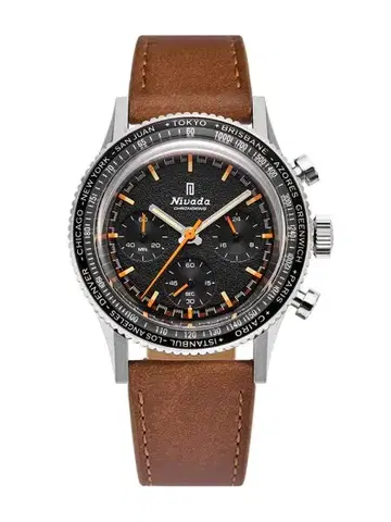 Nivada Grenchen Chronoking Mecaquartz - Inter. Bezel - Bracelet Flat Link