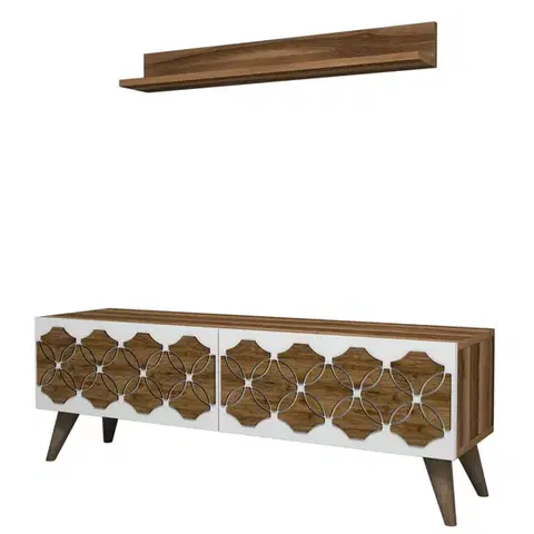 TV stěna / Sestava pod TV Nisan - Walnut
