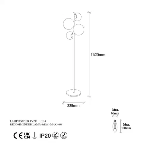 Stojací lampa Fazli - 10523