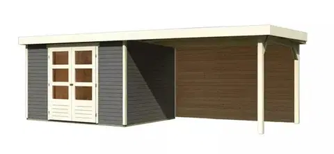 Dřevěný zahradní domek ASKOLA 5 s přístavkem 280 Lanitplast
