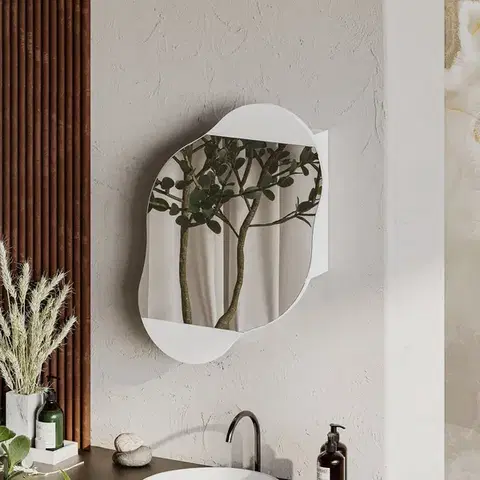 Koupelnová skříňka Cloud Storage Bathroom Wall Mirror - White