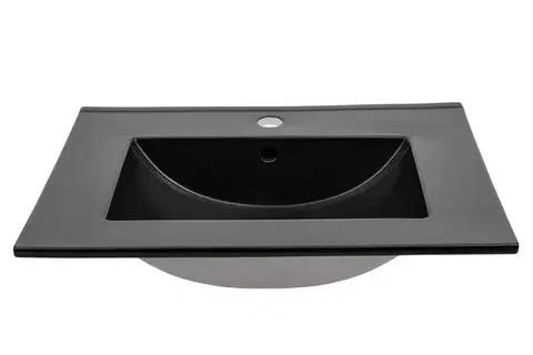 ArtCom Keramické umyvadlo UM-8003-80 | černý mat 80 cm