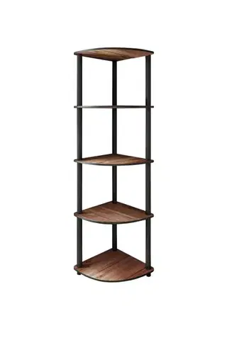 Knihovna Bookcase 5 Corner - Walnut