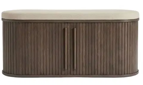 Estila Lavice Alborg s úložným prostorem, tmavý dub, 120 cm
