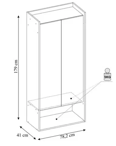 HALMAR Regál MOBIUS 2D přírodní ořech