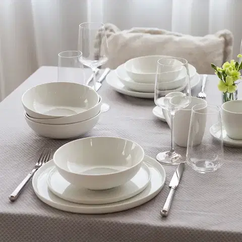 Sada talířů 12 ks — Fine Dining White - 493620
