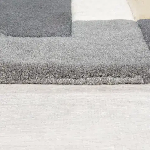 Flair Rugs, Běhoun Abstract Collage Monochrome, 60x230, šedá, chodba / předsíň