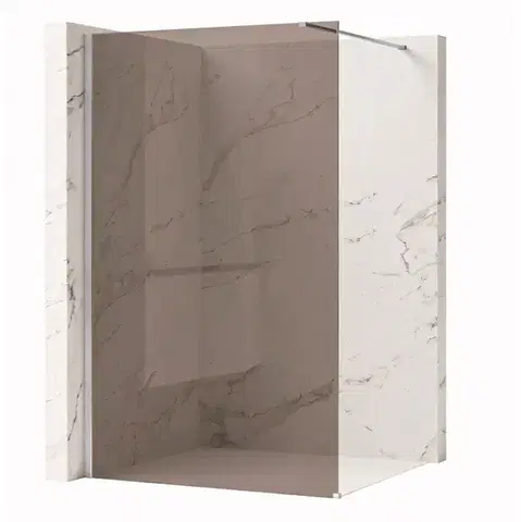 REA/S Sprchová zástěna Flexi Brown / Chrome 140 KPL-K99088