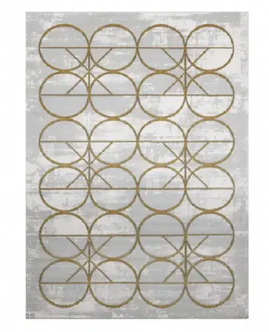 Dywany Łuszczów, Kusový koberec Emerald 1010 cream and gold, 80x150, vícebarevná, kancelář