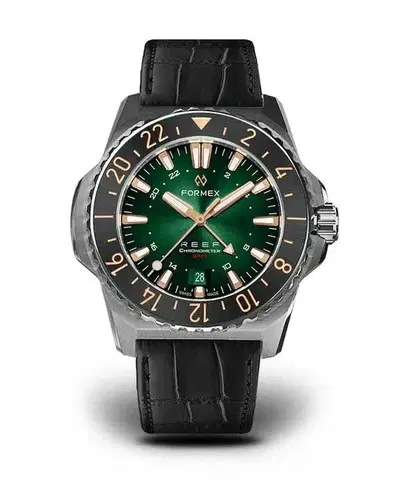 Formex Reef GMT Automatic Chronometer Green Dial with Rose Gold