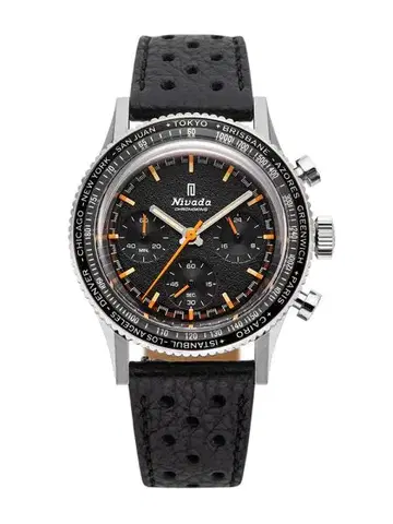 Nivada Grenchen Chronoking Mecaquartz - Inter. Bezel - Bracelet Flat Link