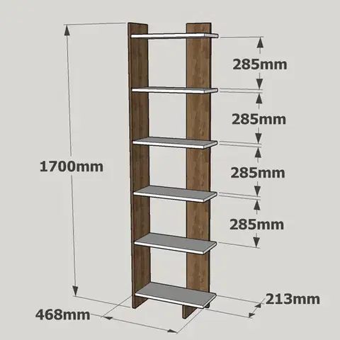 Knihovna Order White Walnut