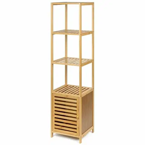 Koupelnový regál WABISABI HIDE 4, bambusový 