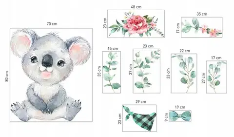Nálepka na zeď roztomilá koala
