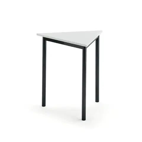 Stůl BORÅS TRIANGEL, 700x700x720 mm, antracitově šedé nohy, HPL deska, bílá