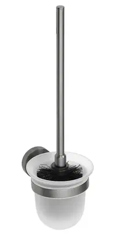 SAPHO X-ROUND GUN METAL WC štětka závěsná, mléčné sklo, gun metal XR303GM
