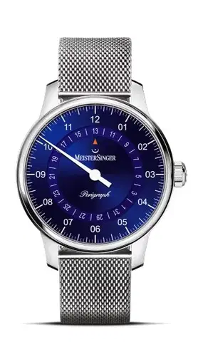 MeisterSinger Perigraph 38mm BM1108 - Kovový mesh náramek
