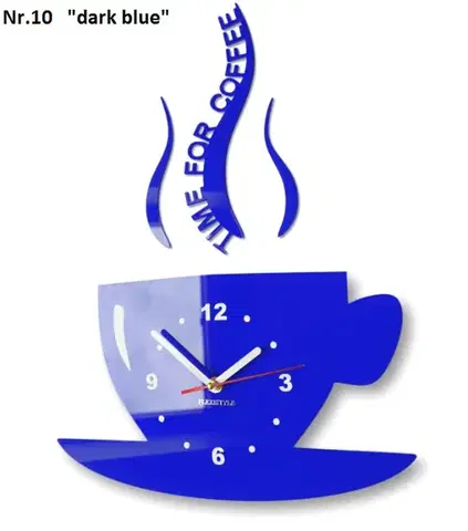 Nástěnné hodiny Time for coffee Černá