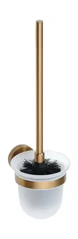 SAPHO X-ROUND COPPER WC štětka závěsná, mléčné sklo, měď mat XR303PG