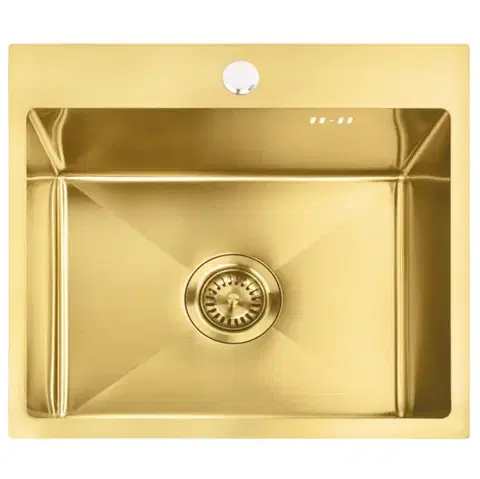 REA Ocelový dřez Leo 50 BRUSH GOLD ZLE-06004