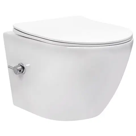 REA Závěsná WC mísa Carlo Lux Rimless s funkcí bidetu REA-C9701