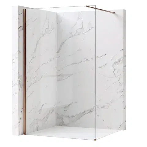REA/S Sprchová zástěna Flexi Transparent / Brush Copper 90 KPL-K99366