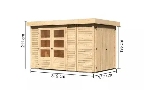 Dřevěný zahradní domek RETOLA 3 Lanitplast