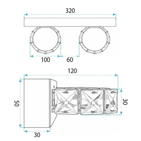 REA Nástěnné svítidlo LED APP1937-2W GOLD OSW-66071