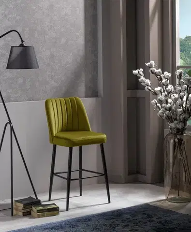 Bar Stool Set (2 Pieces) Vento - Yellow