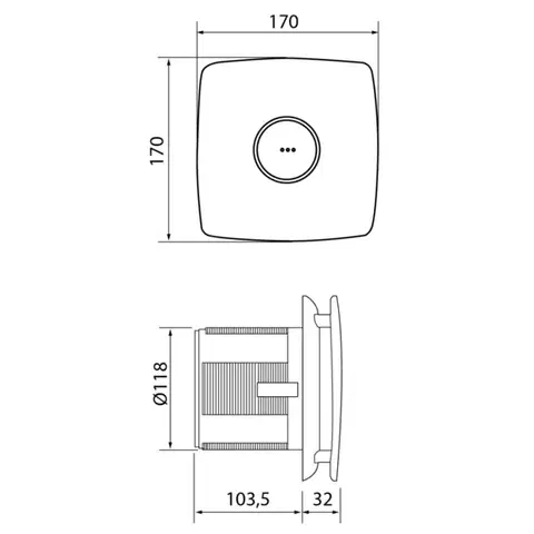 CATA X-MART 12T koupelnový ventilátor axiální s časovačem, 20W, potrubí 120, bílá 01021000