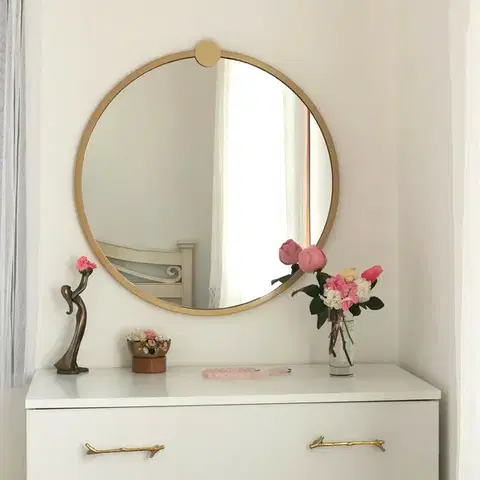 Zrcadlo Gold Metal Ayna 60 cm