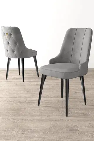 Sada židlí (6 kusů) Newa - Grey, Black