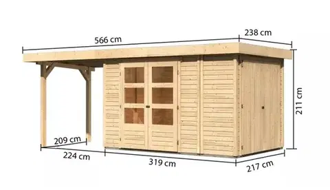 Dřevěný zahradní domek RETOLA 3 Lanitplast